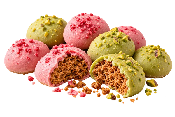 Kruidnoten in MORAII pink and green
